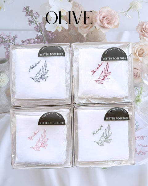 【3営業日で発送】人気no.1✨夫婦の木Olive✨ブライダルハンカチ