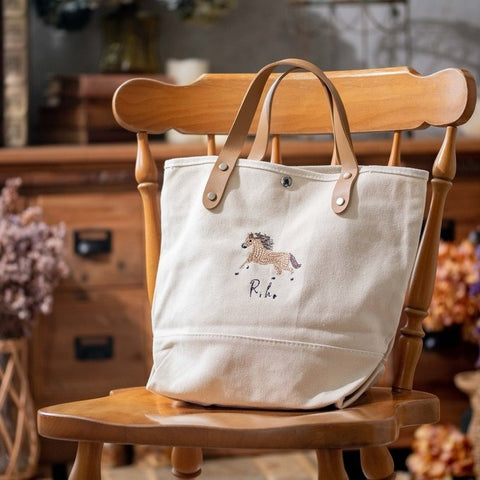 馬刺繍🐴累計1500個販売！保育園バッグ