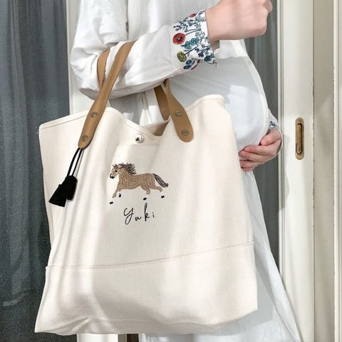 馬刺繍🐴累計1500個販売！保育園バッグ