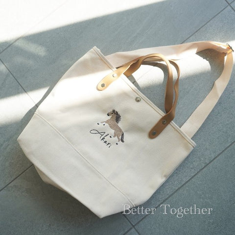 馬刺繍🐴累計1500個販売！保育園バッグ