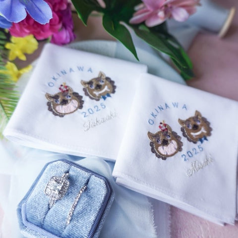 １枚～ 沖縄婚🌺 シーサーハンカチ