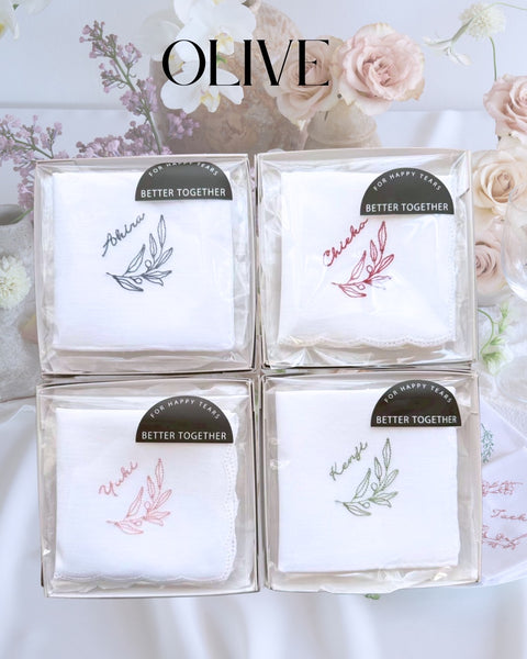 【3営業日で発送】人気no.1✨夫婦の木Olive✨ブライダルハンカチ