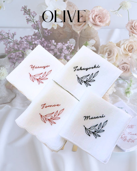 【3営業日で発送】人気no.1✨夫婦の木Olive✨ブライダルハンカチ