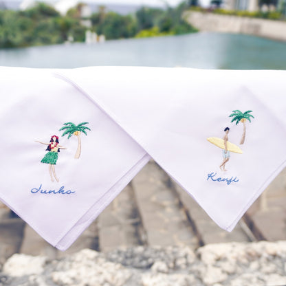 10枚～ フラ＆サーフィン Resort Handkerchief