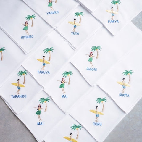 10枚～ フラ＆サーフィン Resort Handkerchief