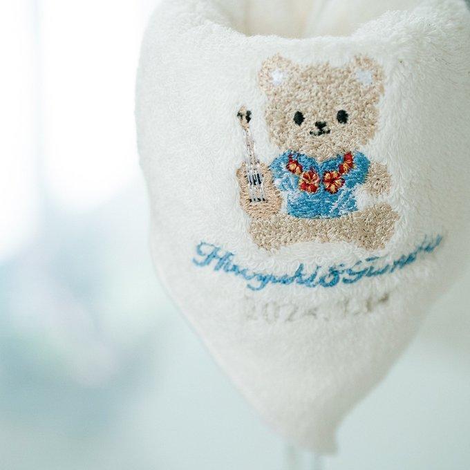 10枚〜 くま【ムームー＆ウクレレ】Resort Handkerchief