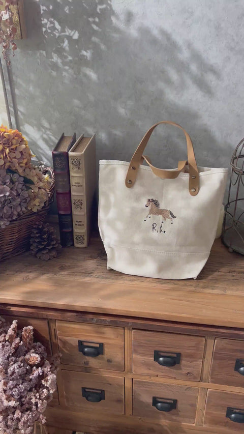 馬刺繍🐴累計1500個販売！保育園バッグ